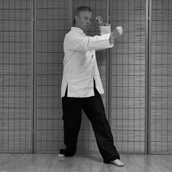 An image of Sifu Stephen Forde performing the Pao Technique from XingYi Quan