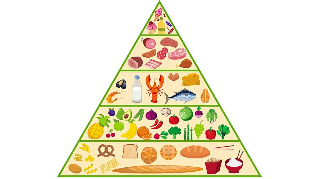 An image of The Western Diet Food Pyramid 